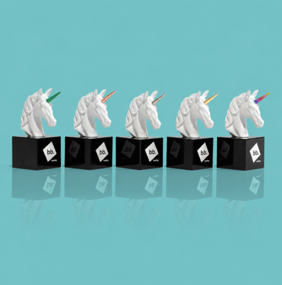 bb trading anniversary unicorns for 1, 5, 10, 15 and 25 years at bb.