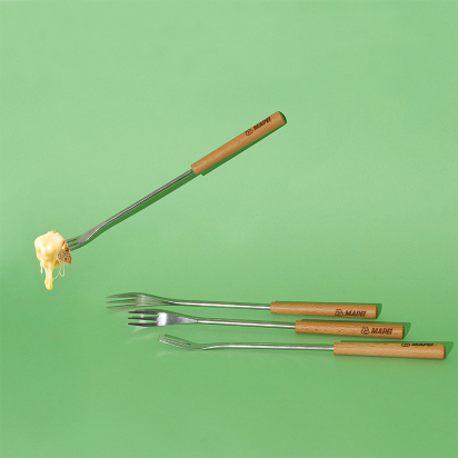 Fonduegabeln mit Logo für Mapei