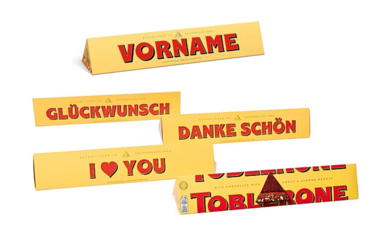 Personalisierte Toblerone