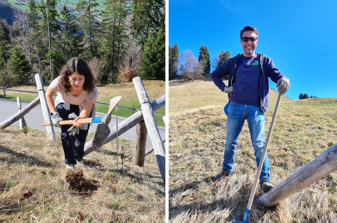 bb Team am Tree Plant Day im Prättigau