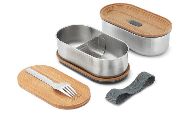 Black+Blum Lunchboxen 2er Set je 500 ml aus Edelstahl/Bambus