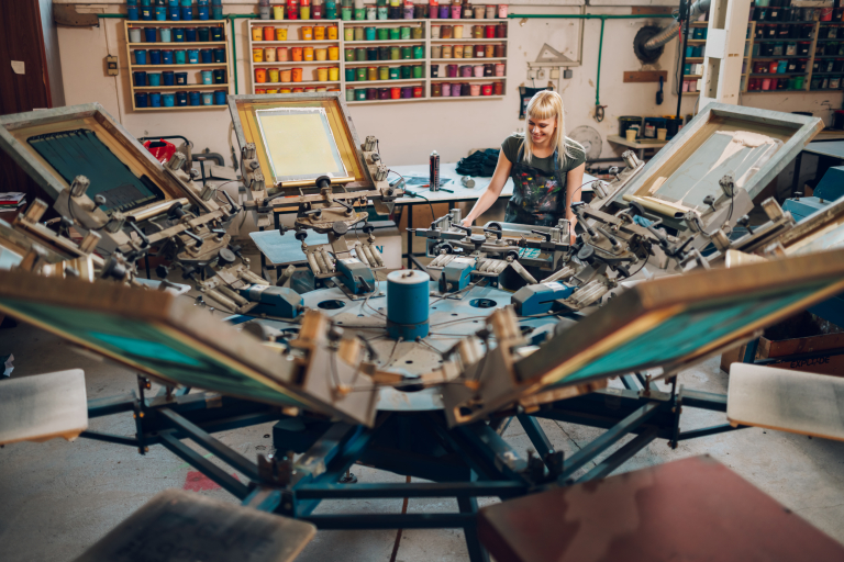 Screen printing carousel