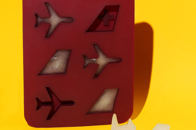 Moules à glaçons en silicone pour Swiss International Air Lines