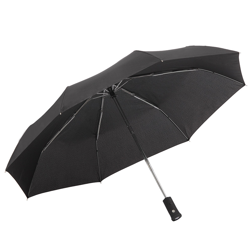 Parapluie de poche 8 sections Ø 88 cm avec lampe dans la poignée 300 g