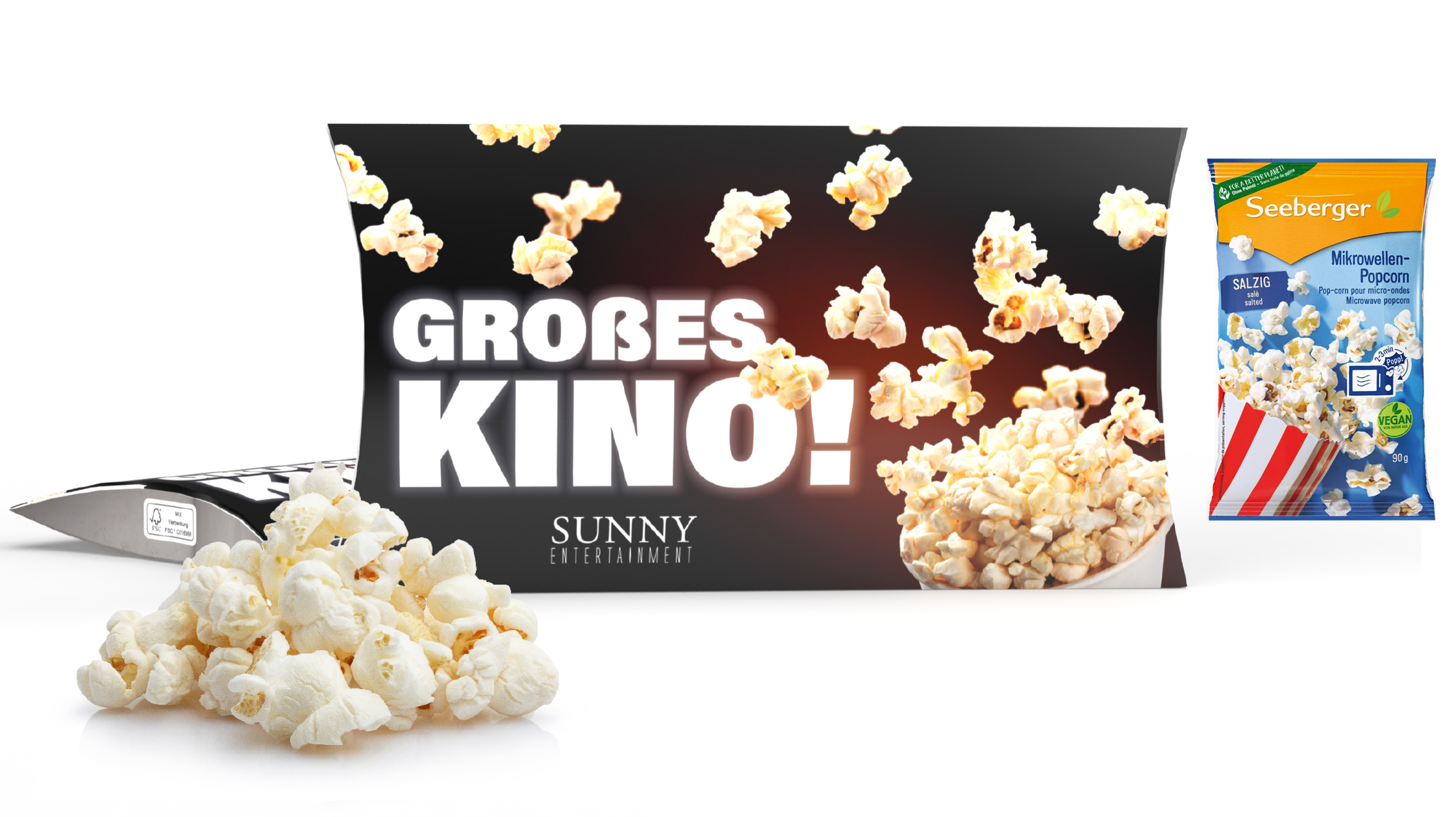 Seeberger Mikrowellen Popcorn 90 g Box vollflächig bedruckbar