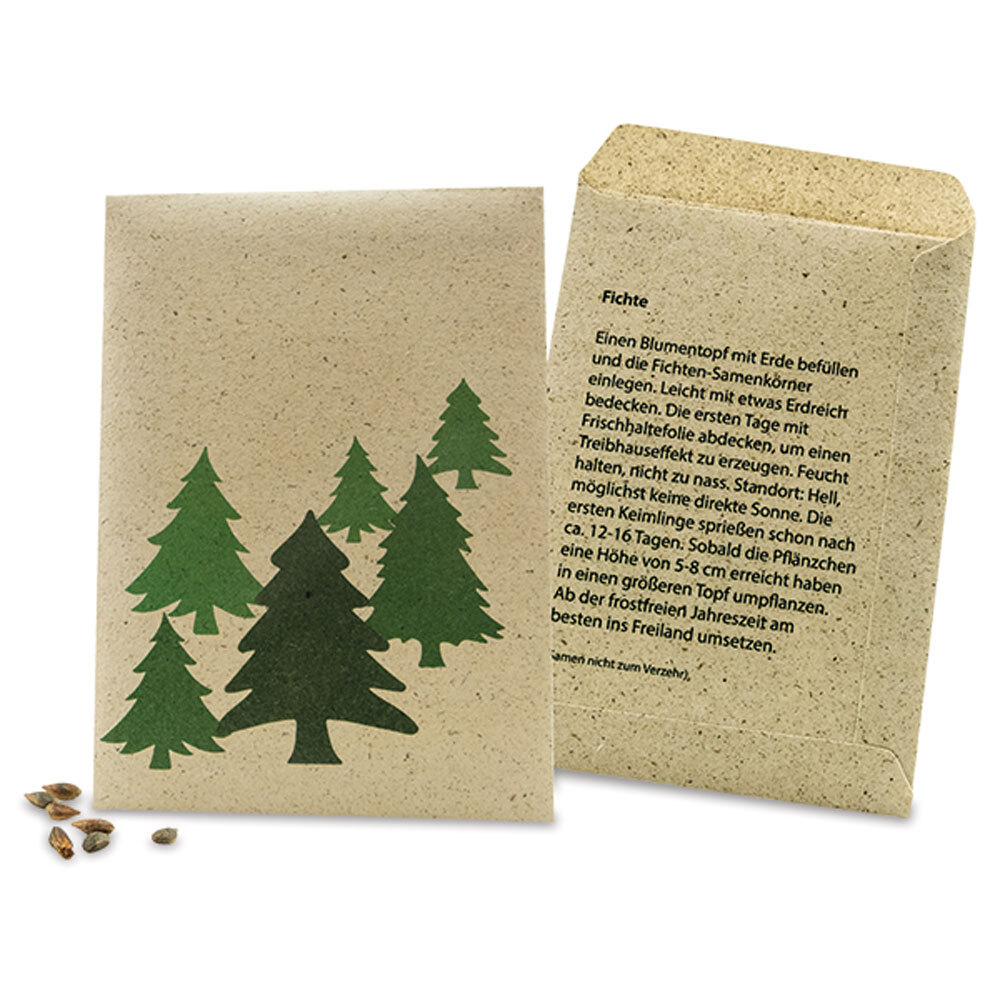Sachets de graines de papier à l'herbe Arbre de Noël Customized