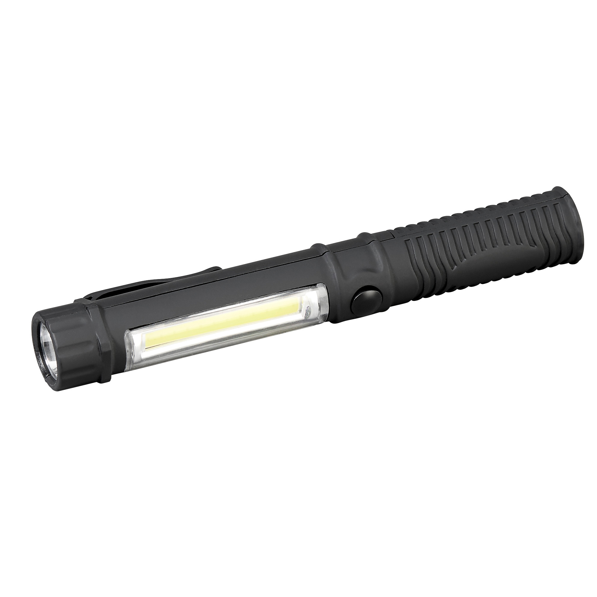 LED-Taschenlampe Soft Touch Oberfläche mit Clip und Magnet