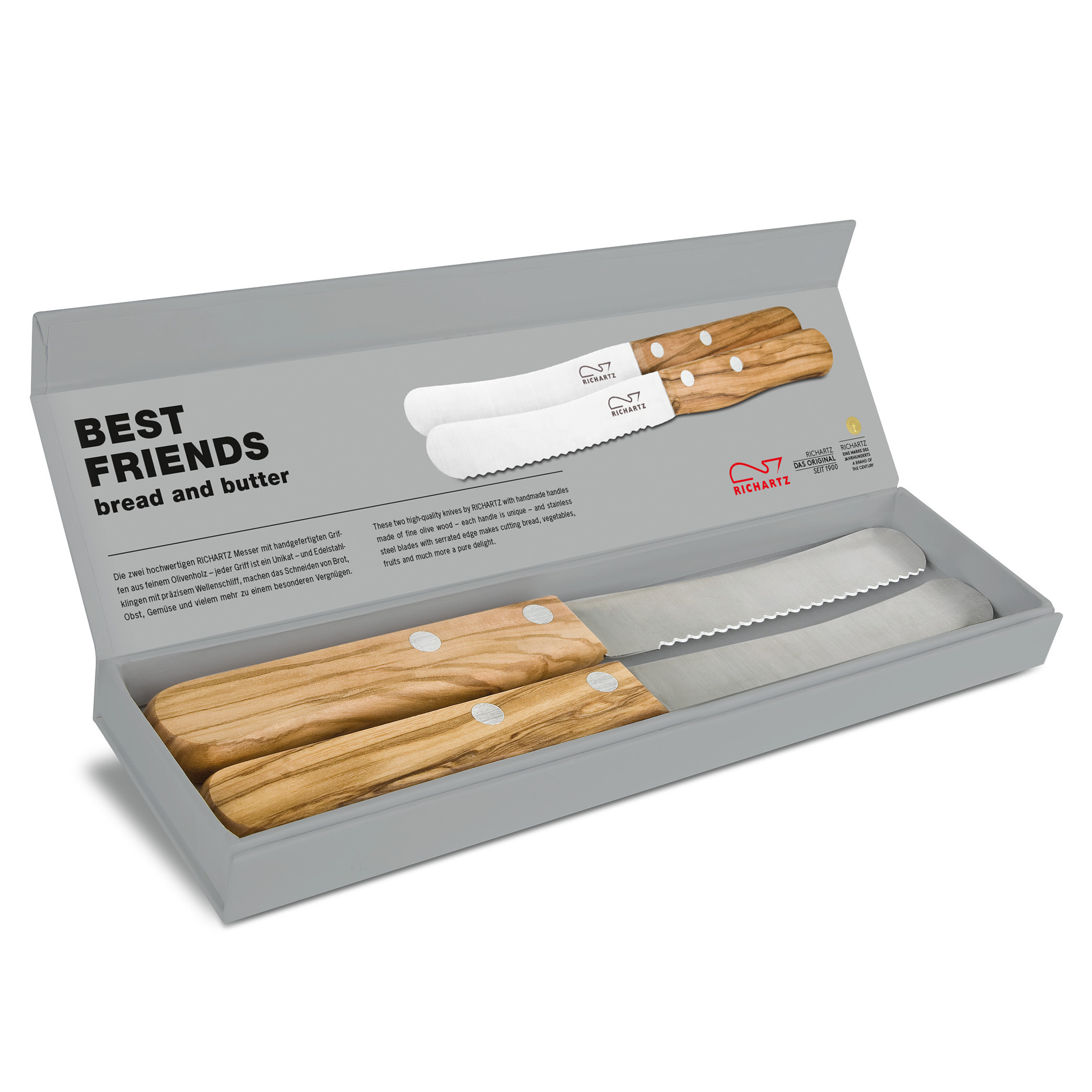 Richartz knife set 2-piece engravable handle