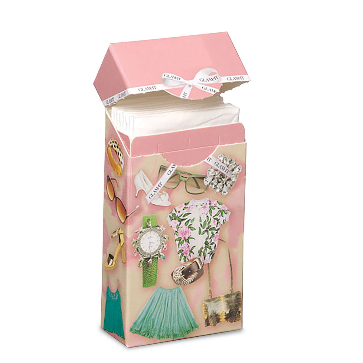 Mouchoirs en papier 10 pcs. en boîte FSC avec impression circulaire