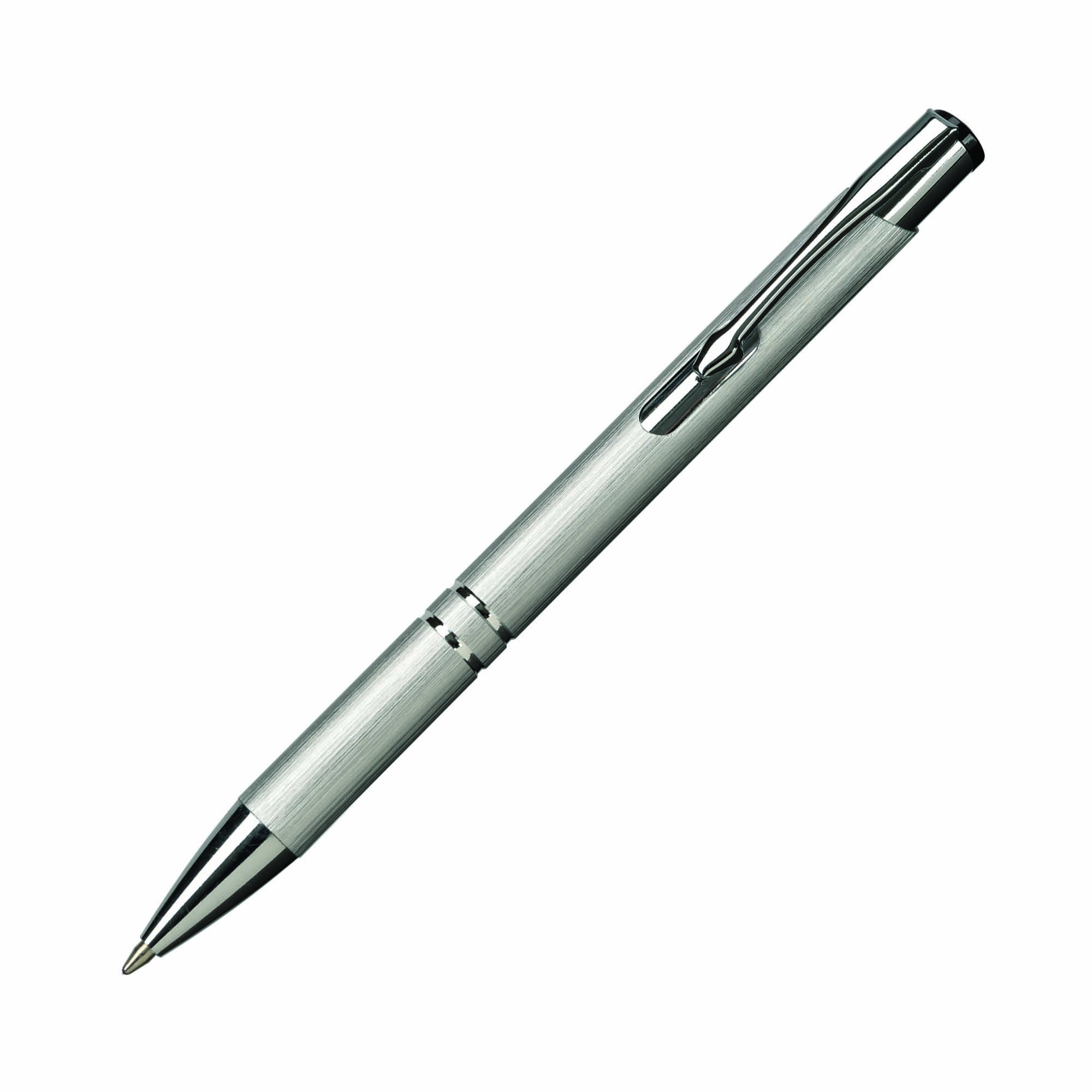 Kugelschreiber aus Aluminium blauschreibend