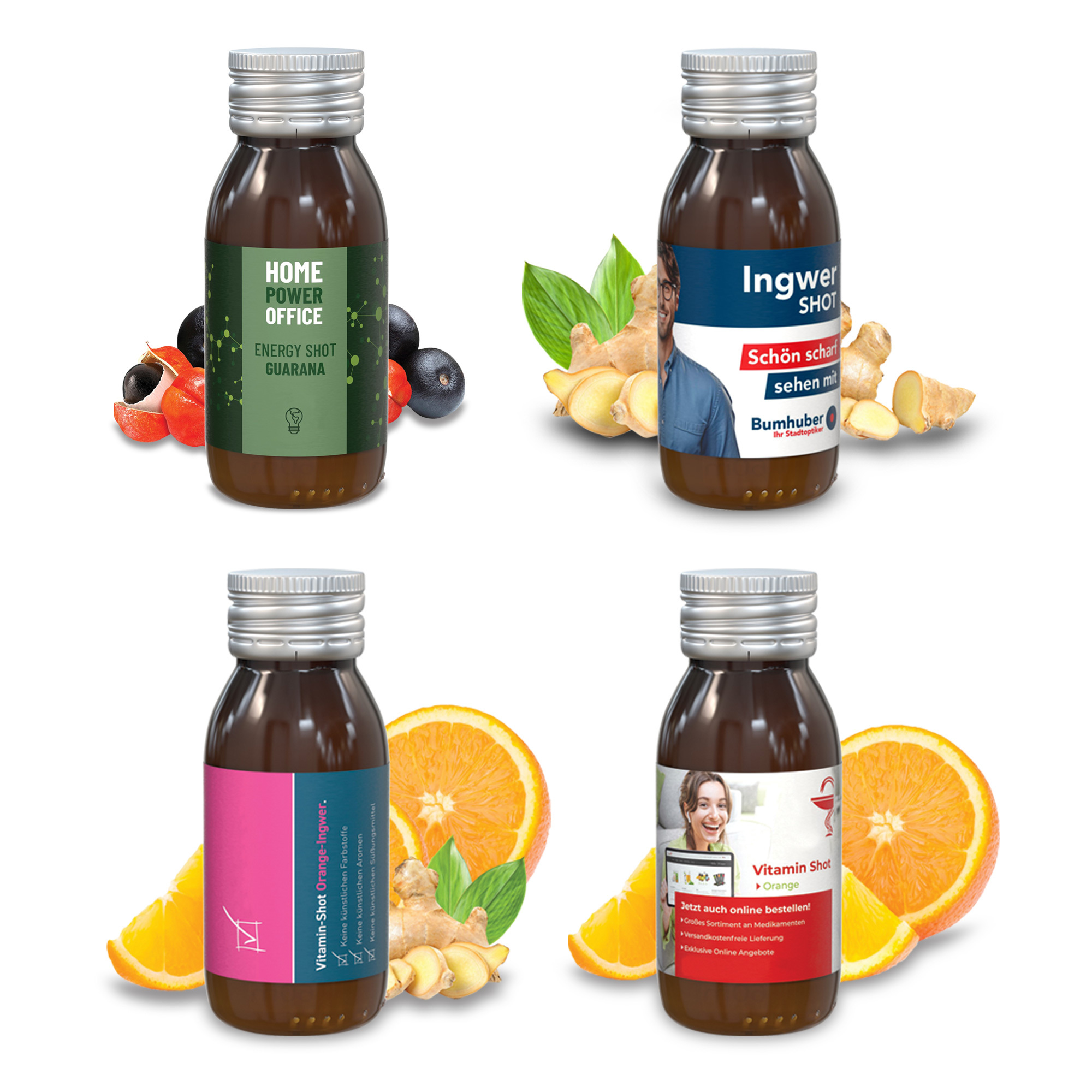 Shot de vitamines/énergie 60 ml Made in Germany 4 saveurs