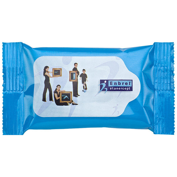 Pack of 10 mini wet wipes 11 x 5.5 cm Made in Turkey