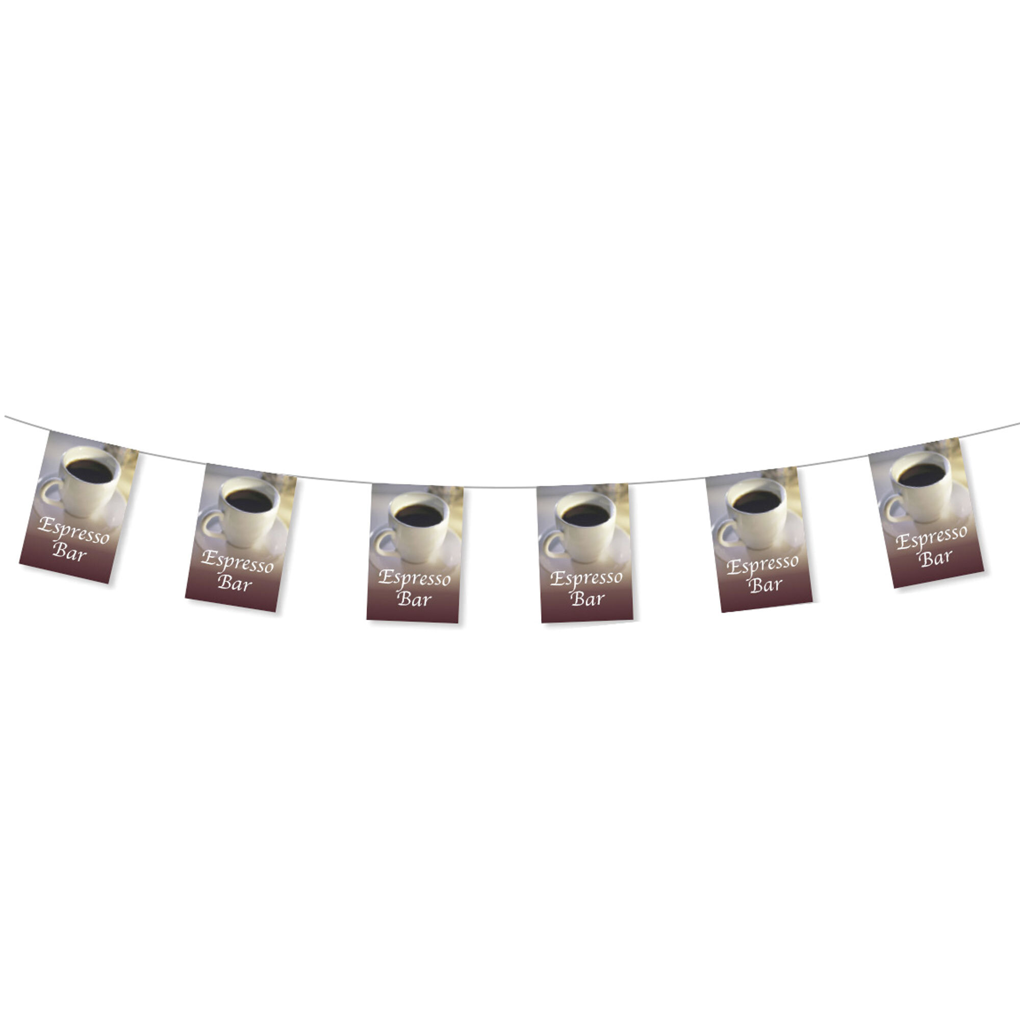 Flag chain paper 300 g/m² 5 meters 20 flags Made in Germany