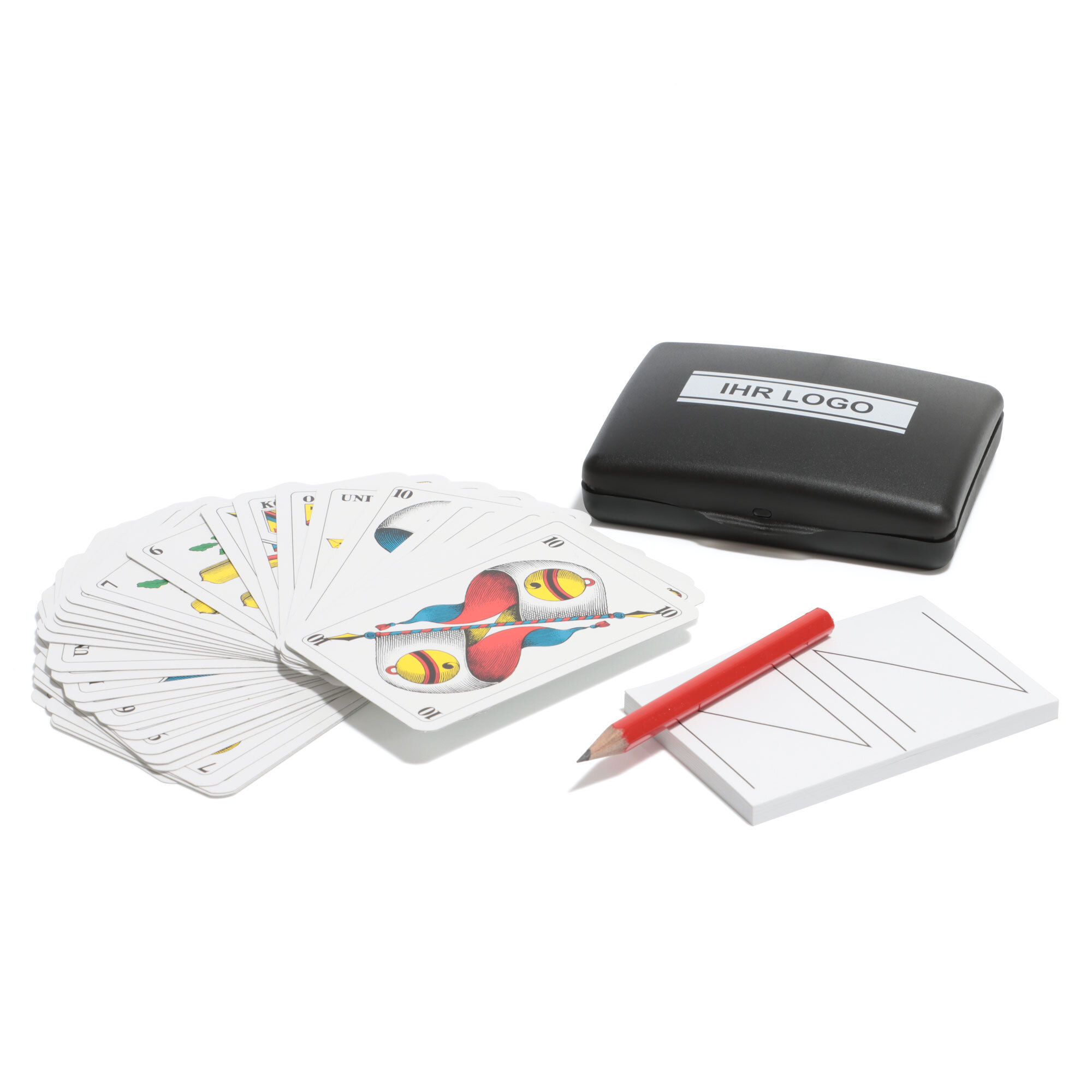 Jassbox light 4-teilig in Swiss Made-Box Karten personalisiert