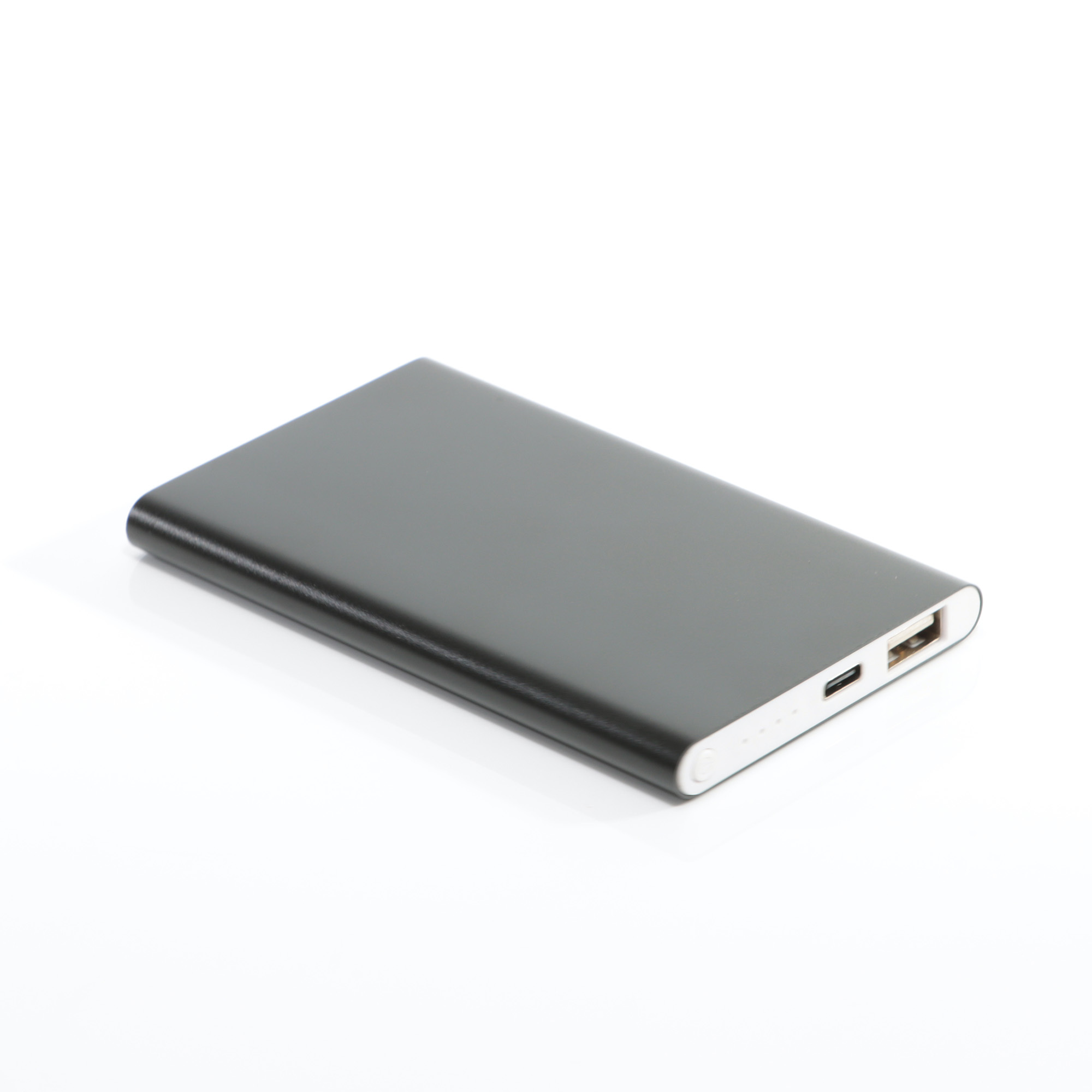 USB Powerbank aluminum capacity 5'000 mAh with USB charging cable