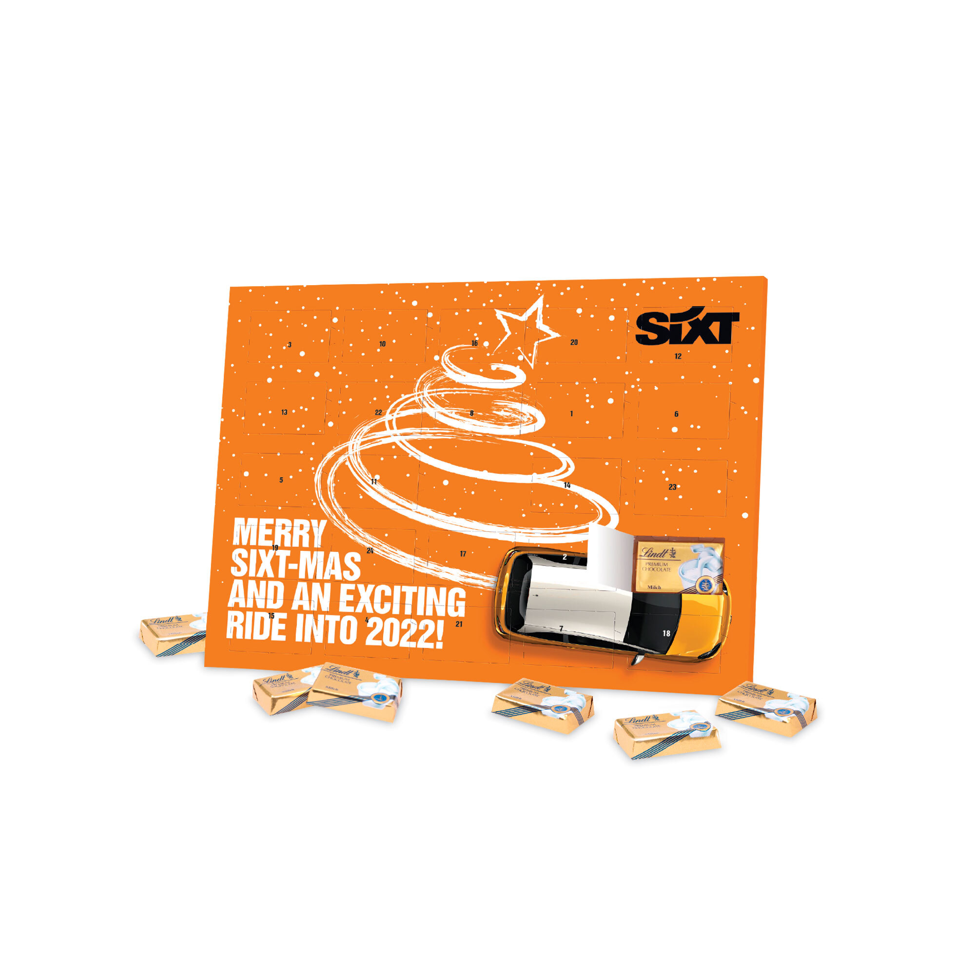 Lindt Schokotäfelchen Tisch-Adventskalender FSC Karton