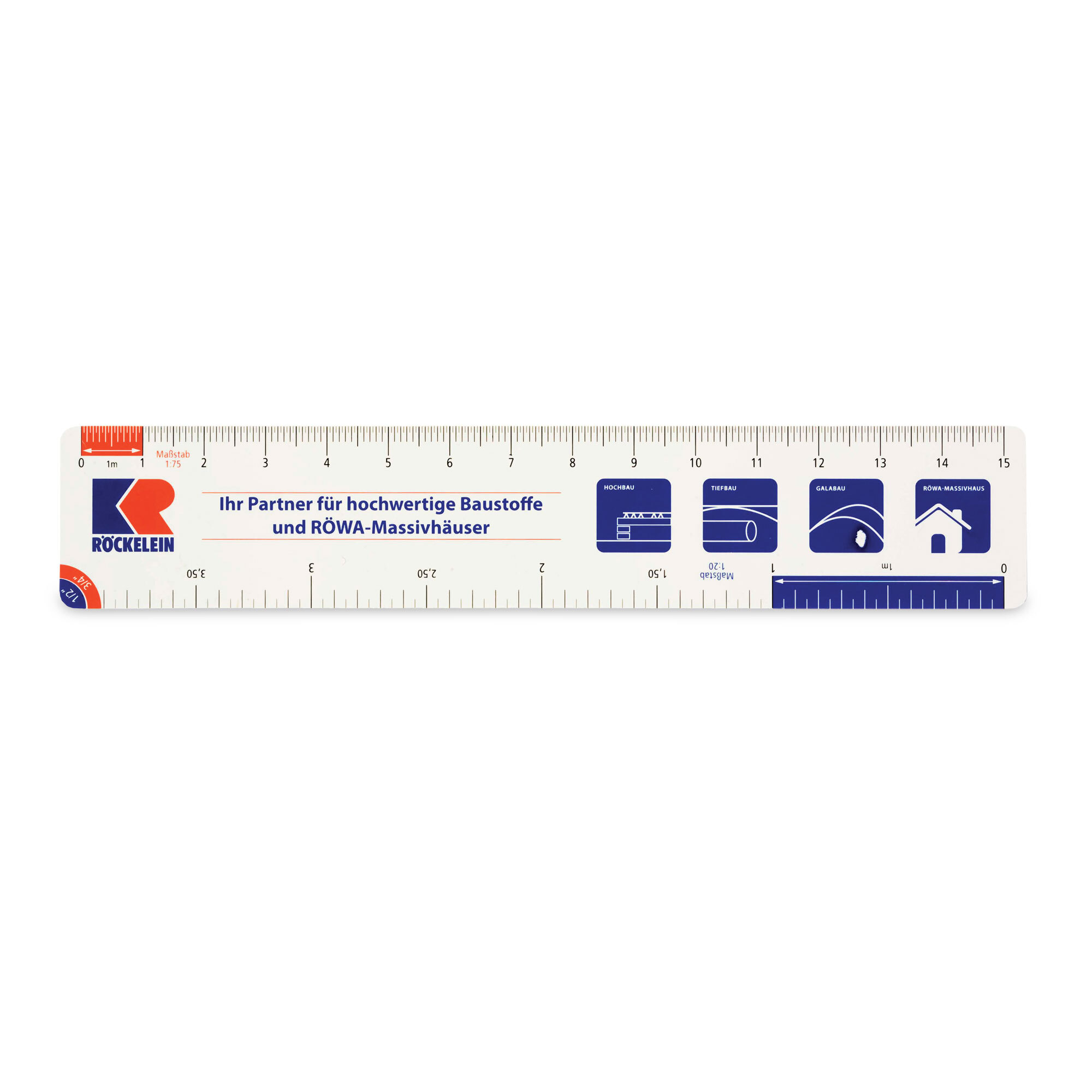 Reduktionslineal Hart-PVC 21 x 4 cm Made in Germany