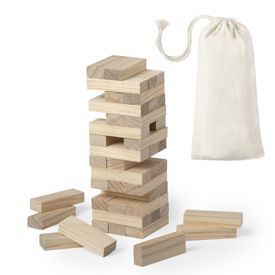 Tour branlante Jeu d'adresse avec 45 blocs de construction en bois