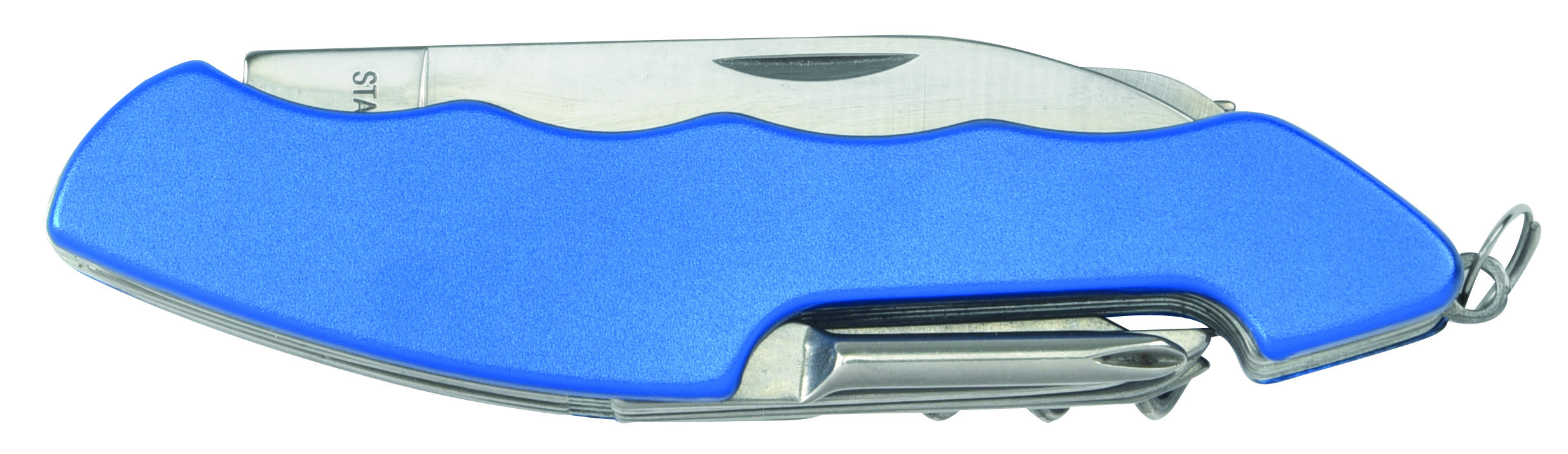 Stainless steel pocket knife 9.5 x 1.8 cm with 11 tools