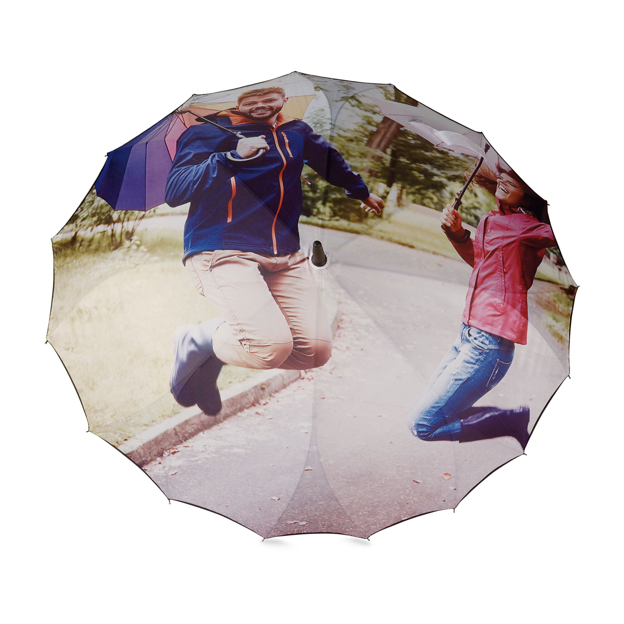 1 parapluie à segments polyester pongé/fibre de verre Ø 100 cm