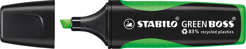 Stabilo Textmarker Green Boss aus Recyclingkunststoff