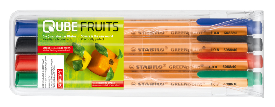 Stylo fibre Stabilo Green Point Set de 4 pièces Made in Germany