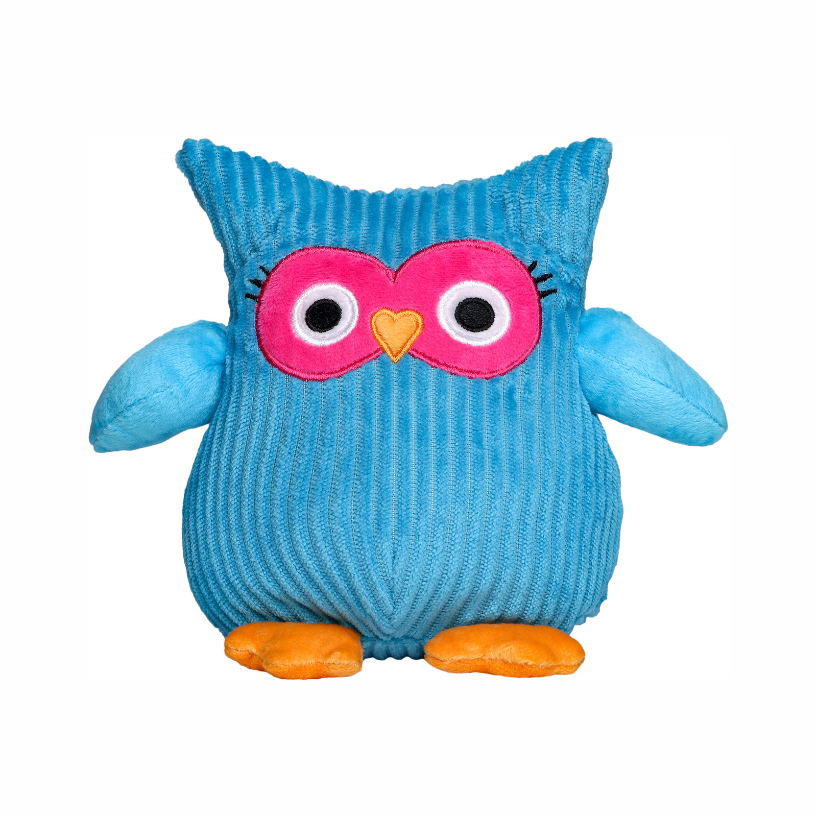 Plush toy owl 19 cm made of trendy corduroy material