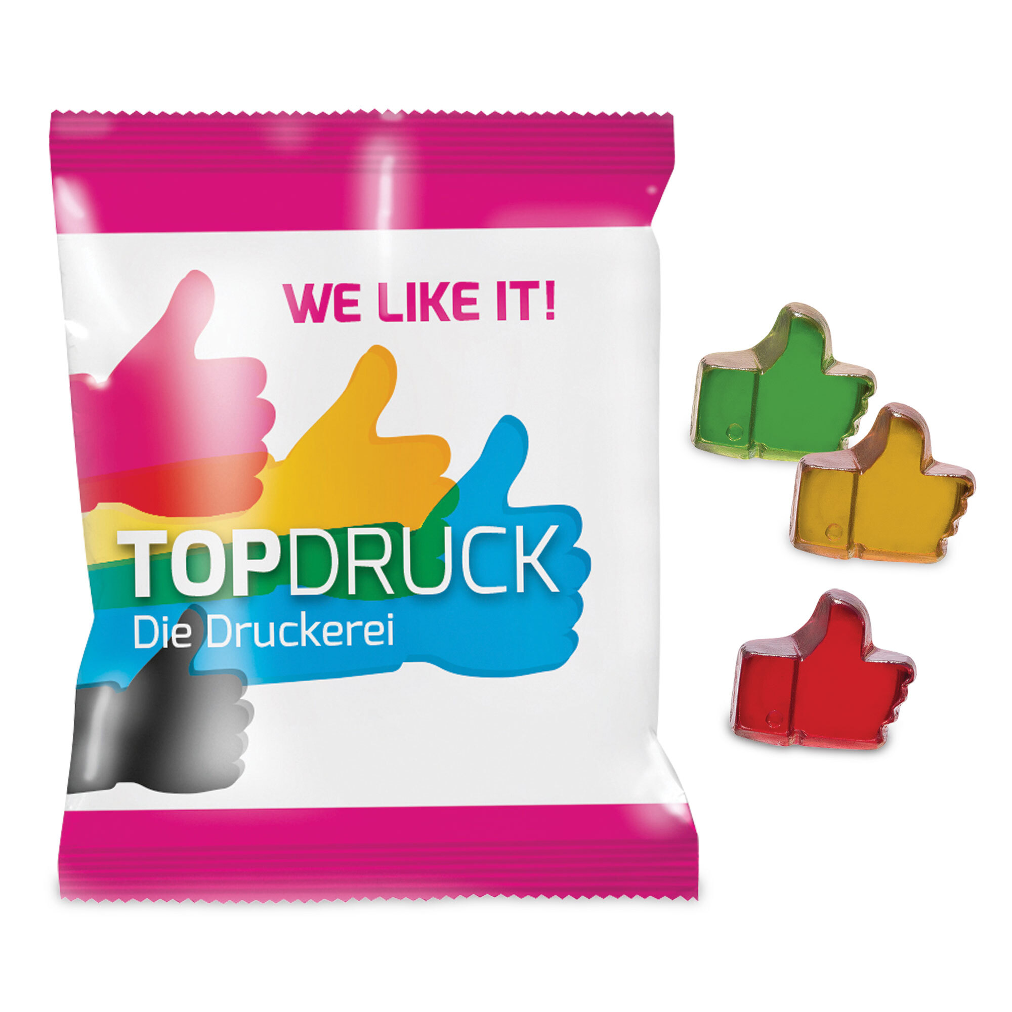 Fruit gum standard shapes mixed colors 6 x 8.5 cm 10 g