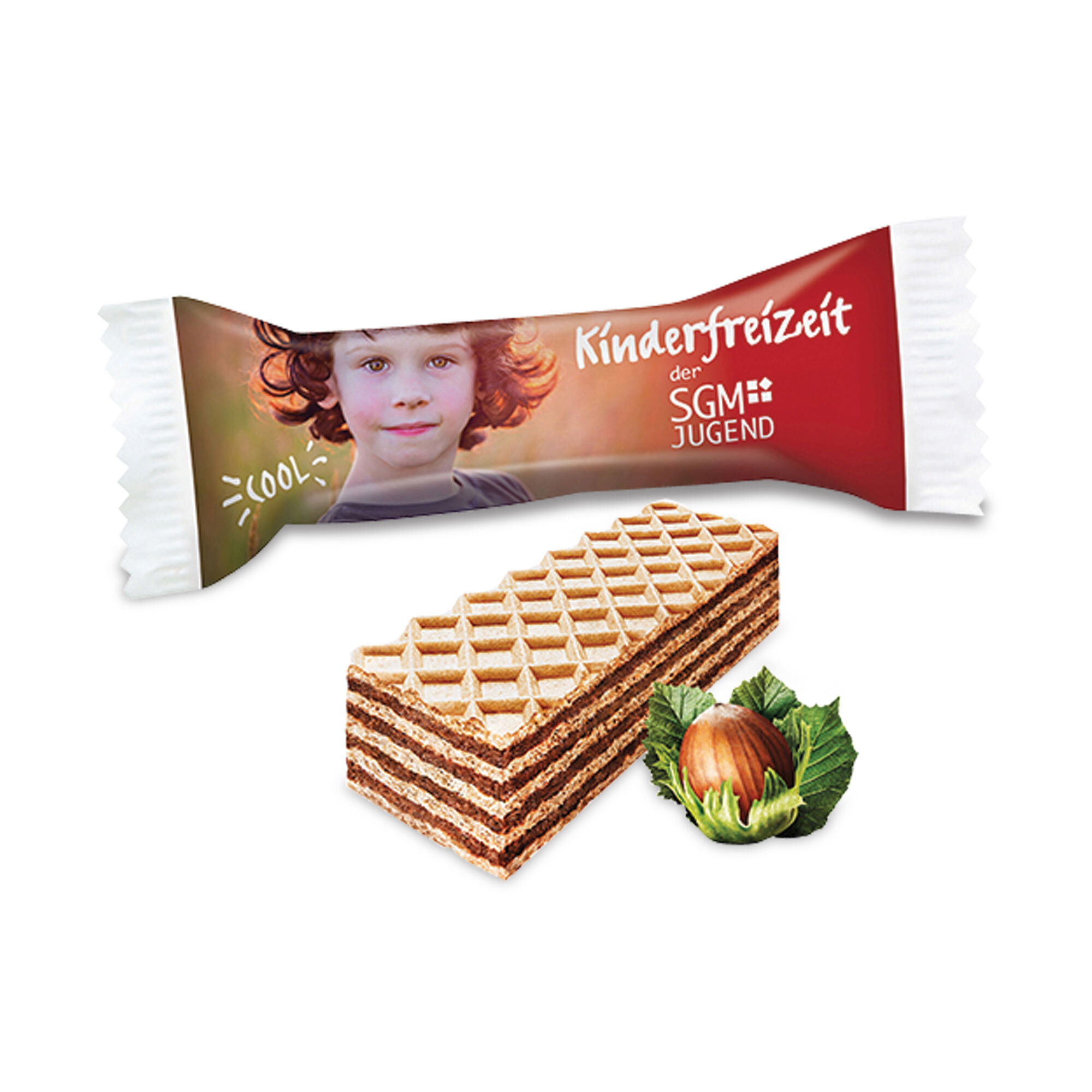 Vegan mini wafer with hazelnut 6 months shelf life 7.5 g