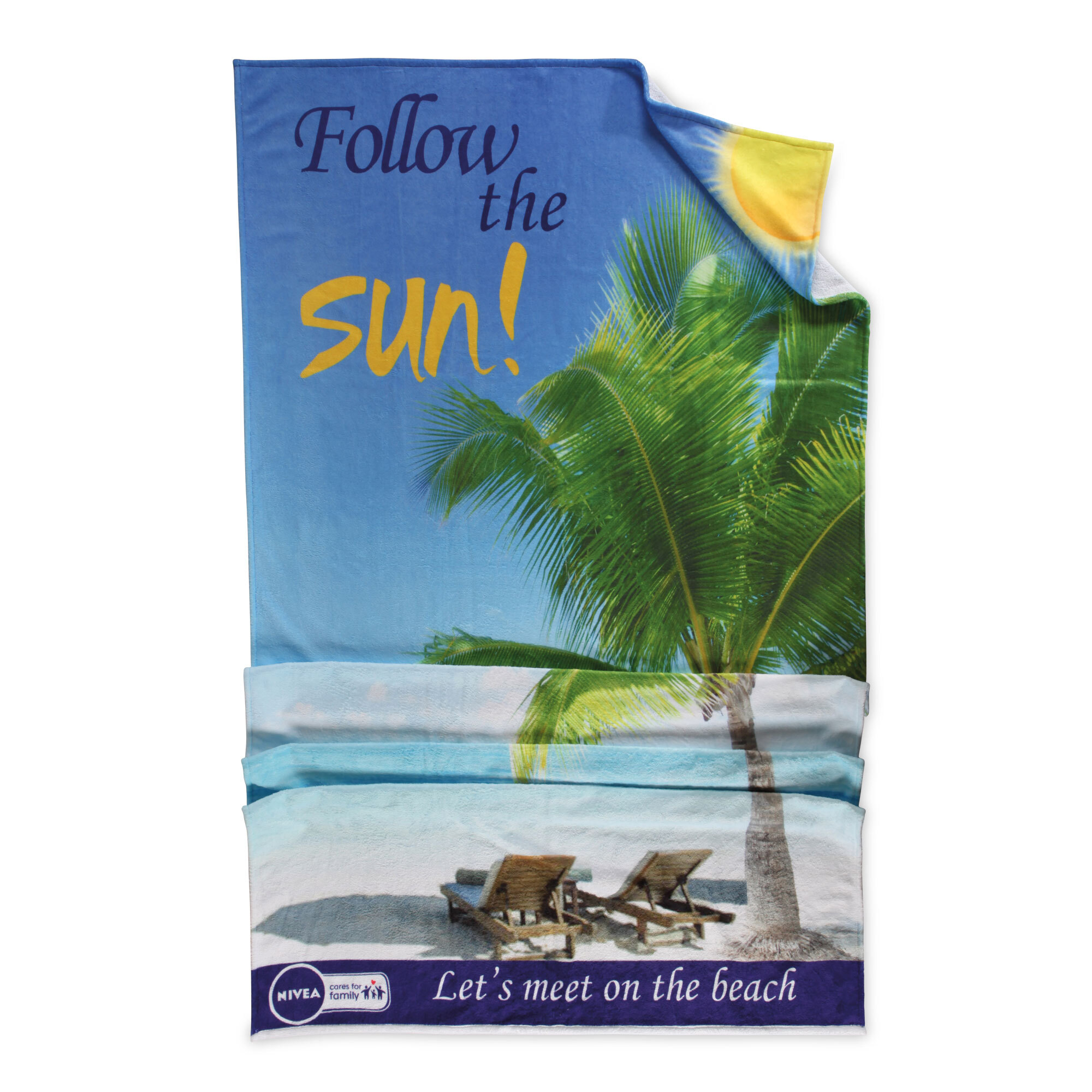 Serviette de bain en velours imprimée par sublimation 100 x 170 cm 300 g/m