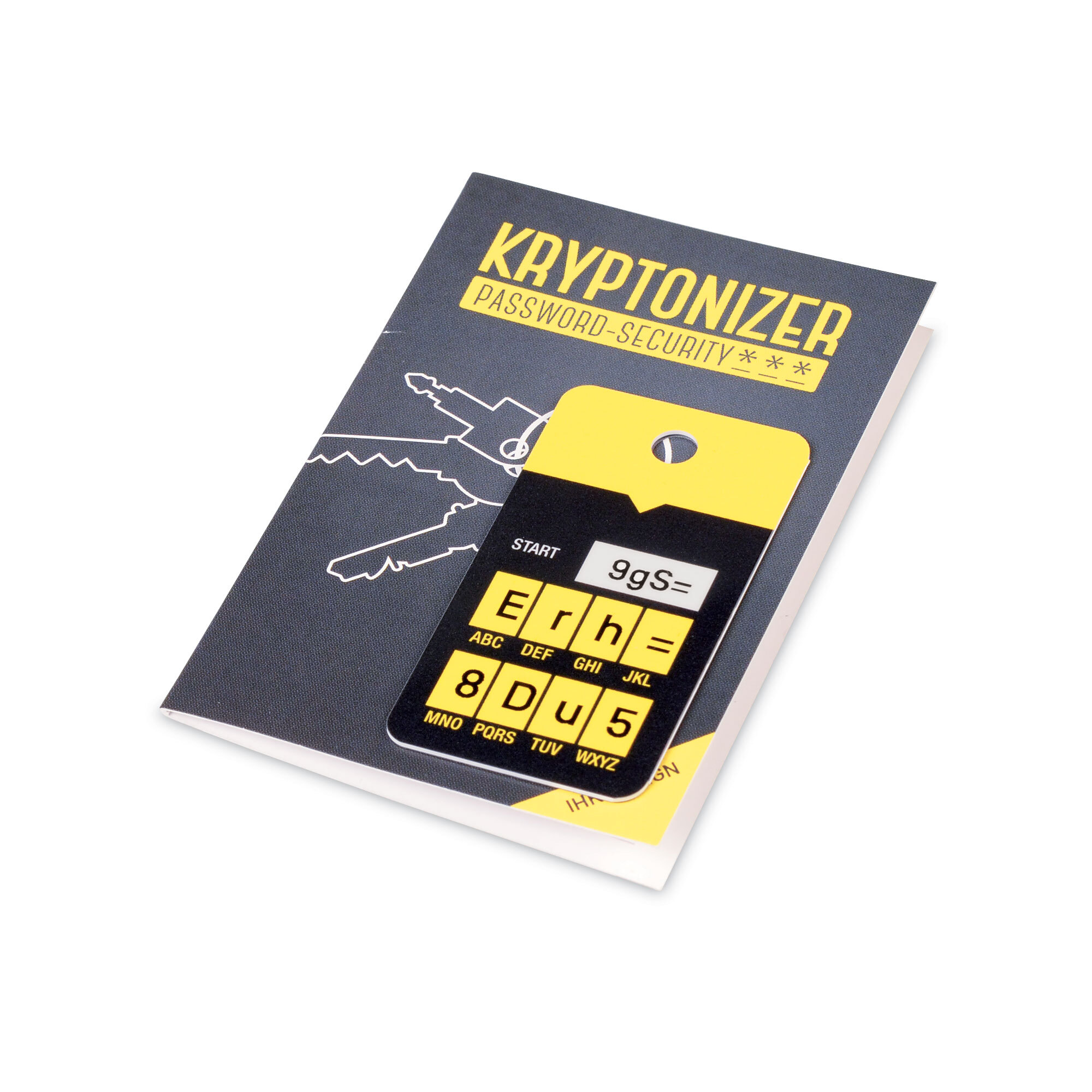 Kryptonizer on insert card 5.4 x 2.8 x 0.1 cm Made in EU