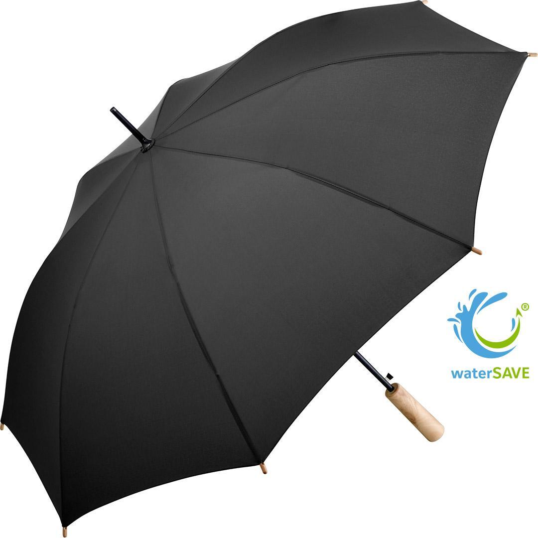 Parapluie canne en plastique recyclé avec poignée en bois Ø 105 cm