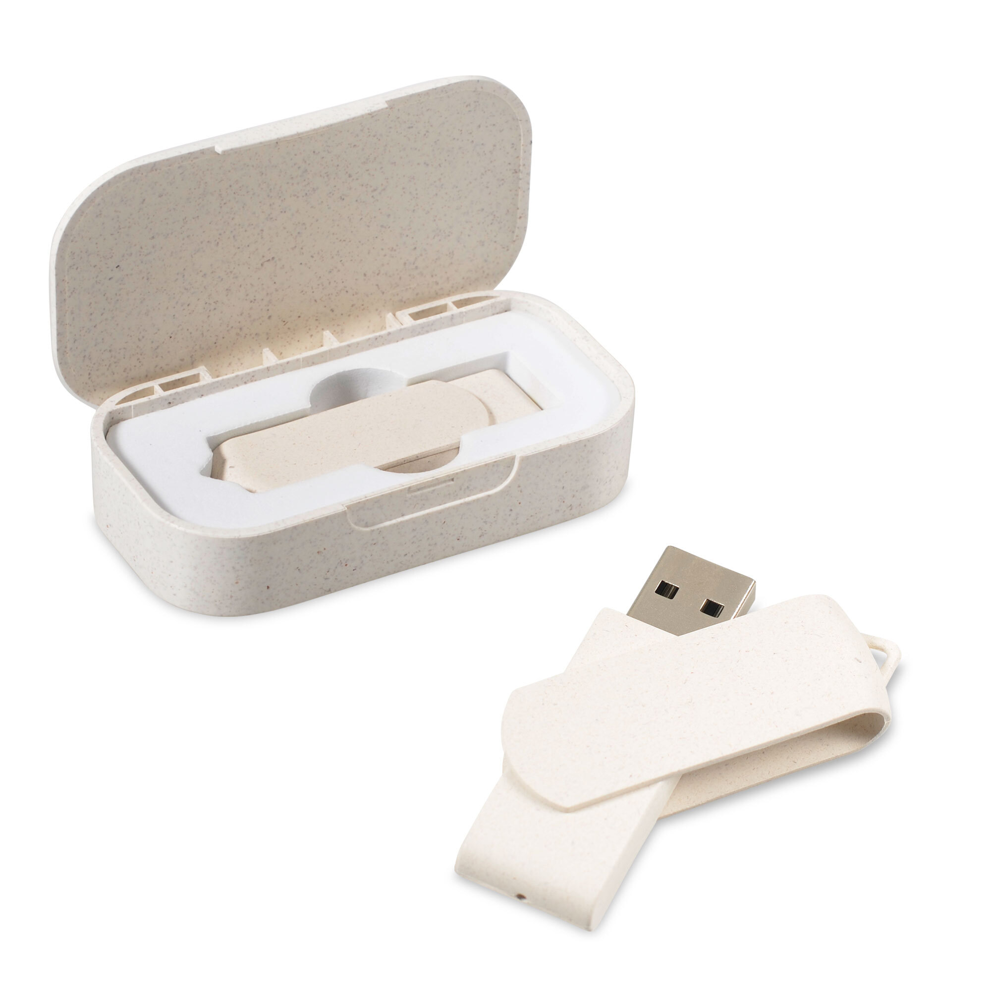 USB Memory Stick Weizenstroh 16 GB für PC und Mac mit Haken