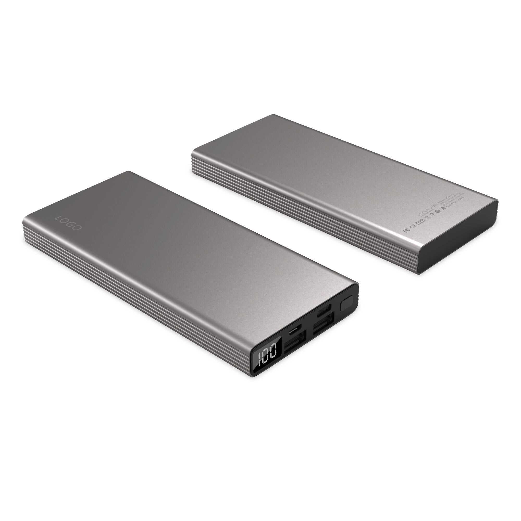 USB Powerbank Metall Kapazität 10'000 mAh Output 5V/2A