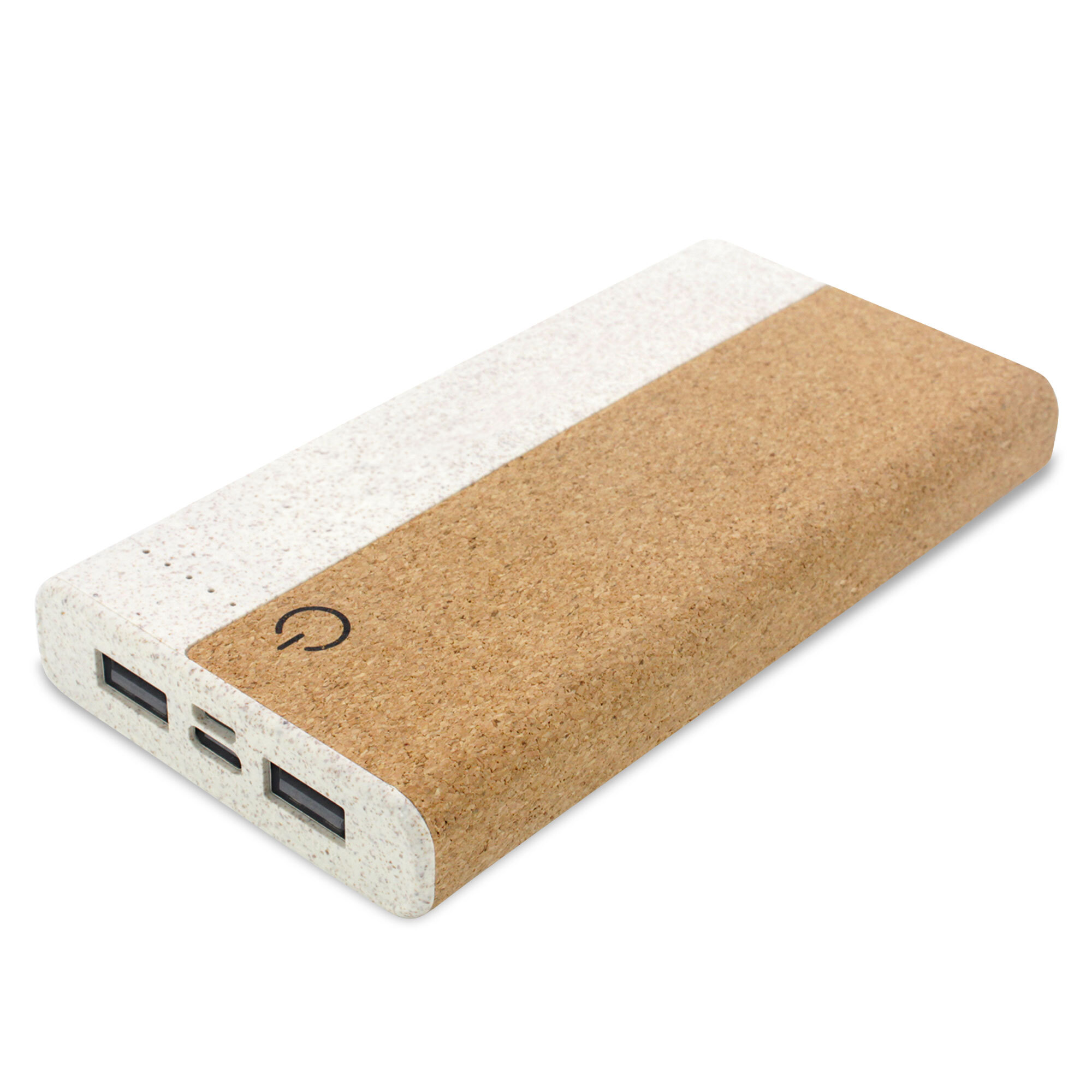 Powerbank cork/bio-plastic Cap. 10'000 mAh Output 5V/2A