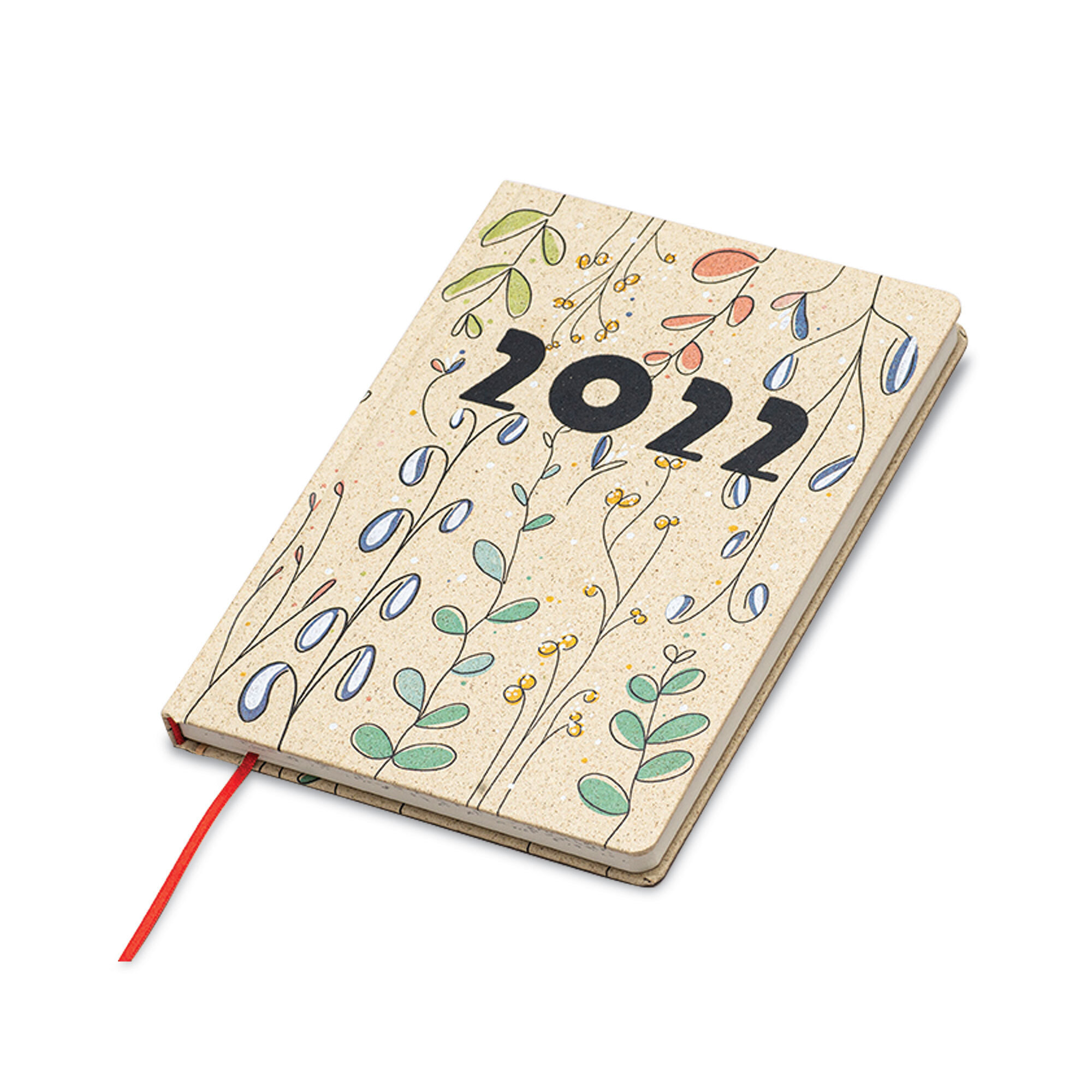 Agenda A5 Hardcover Recycling-/Graspapier Jahresvorschau