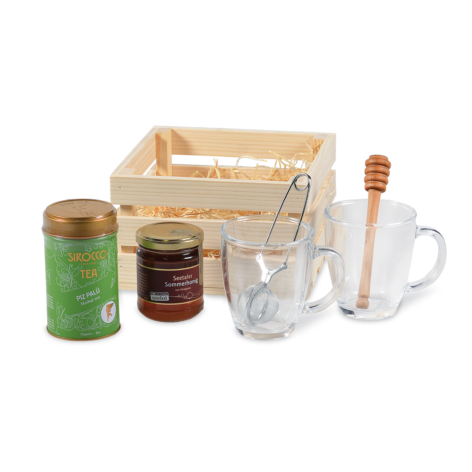 Geschenkset Teepause Piz Palü 6-teilig in Holzbox