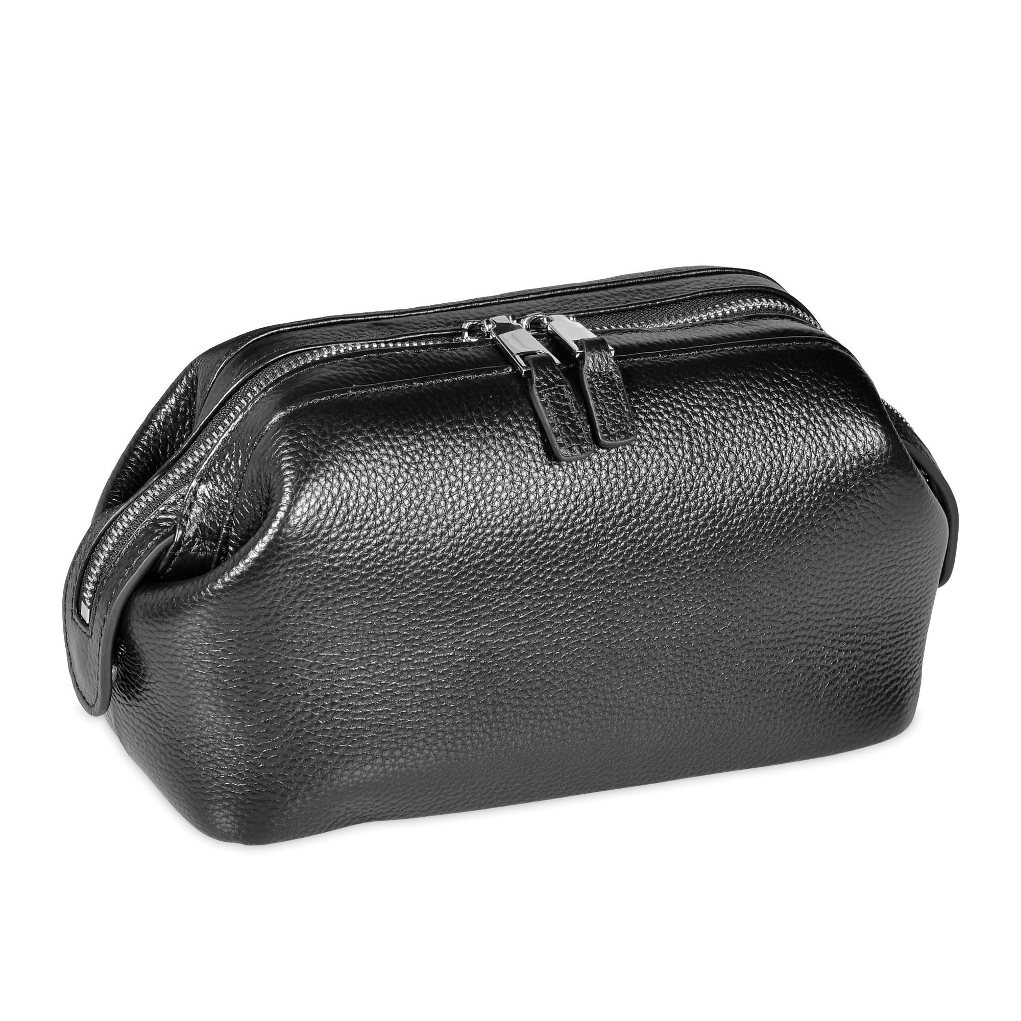 Necessaire Leder/Nylon 24 x 11 cm mit Innenfach 25 Farben