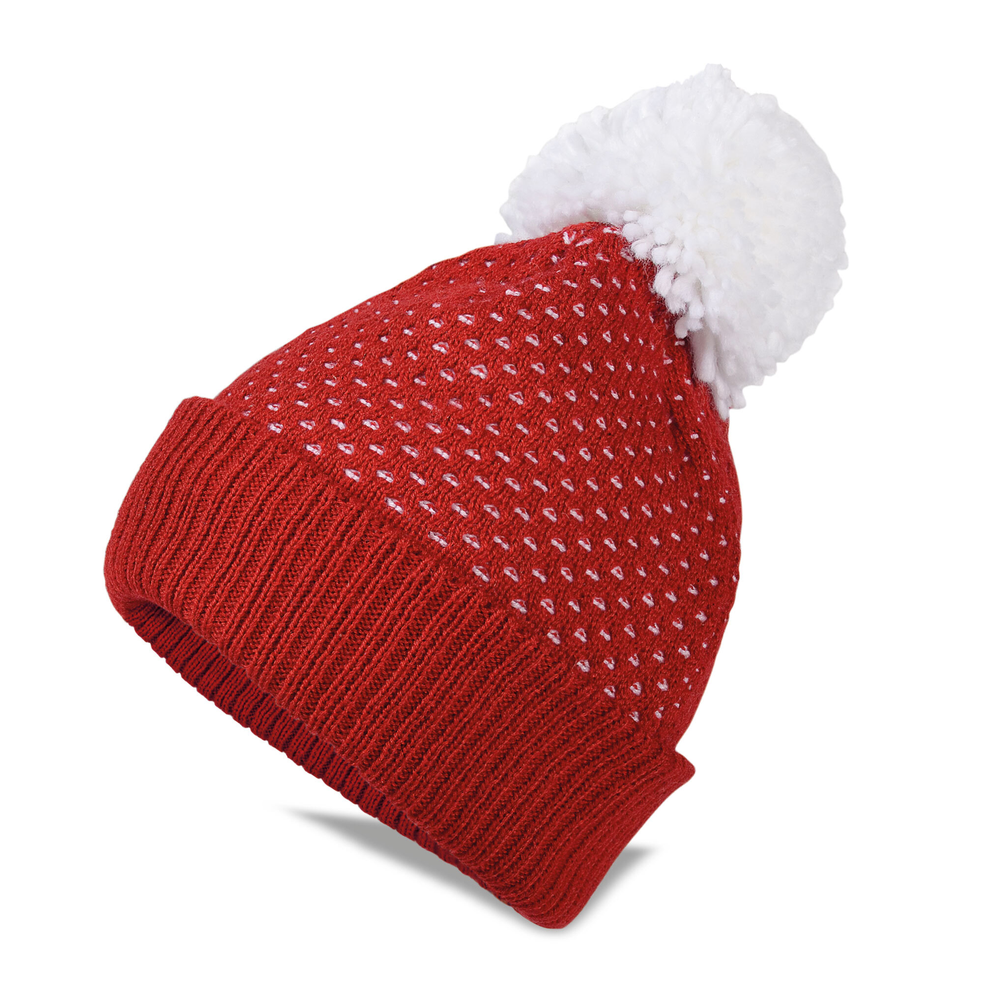 Strickmütze mit Pompon 100% Polyacryl Einheitsgrösse EU Made