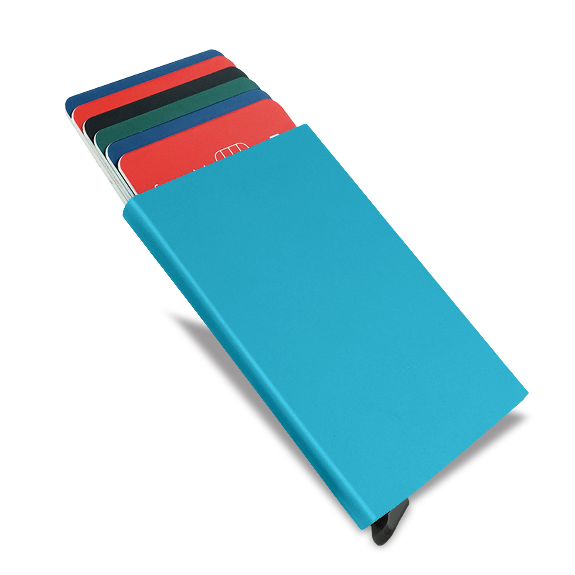Porte-cartes RFID Aluminium jusqu'à 6 cartes 9 couleurs Made in EU