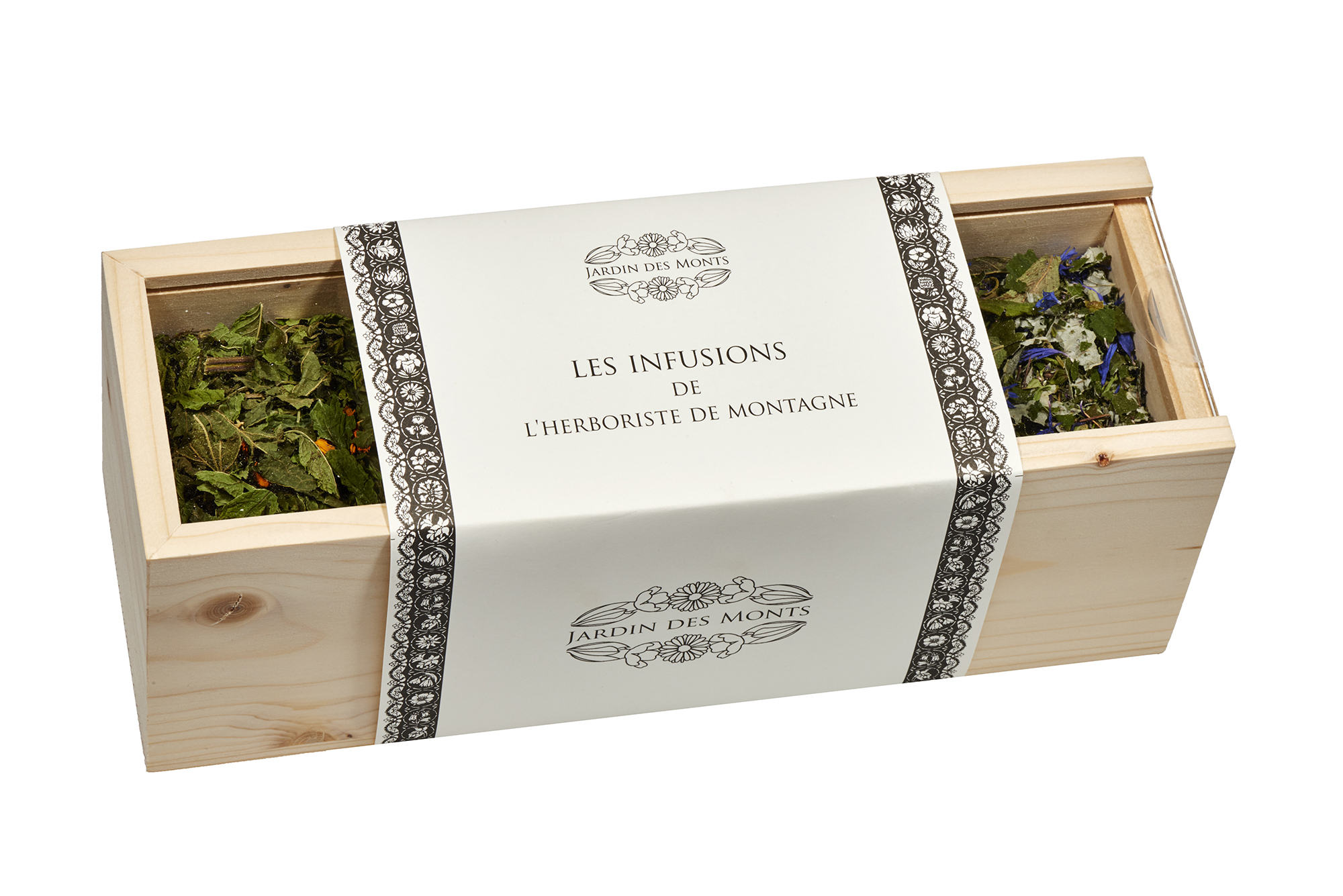Gift set mountain fragrance in gift box made of spruce wood Swiss Made