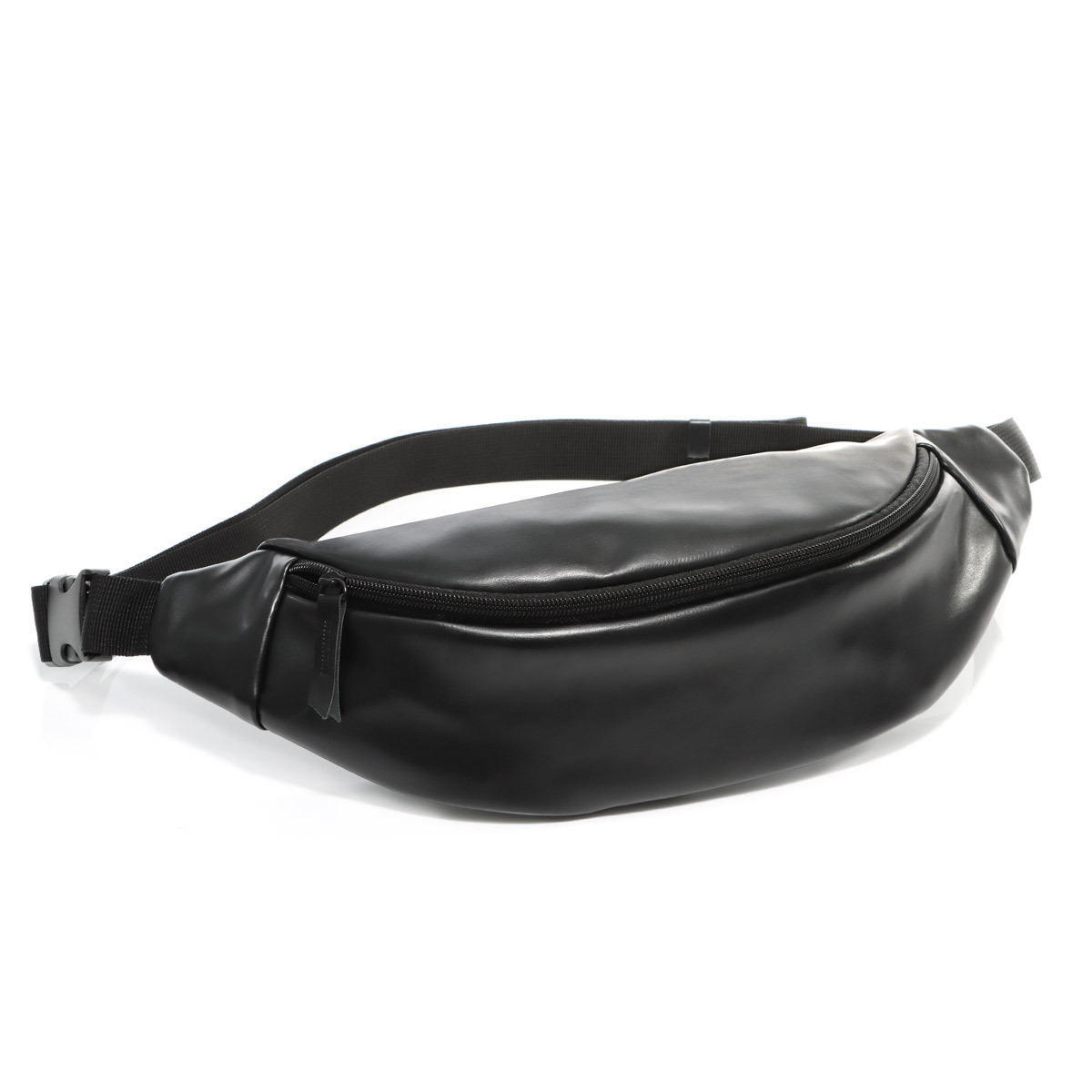 Crossbody bag with adjustable shoulder strap and buckle