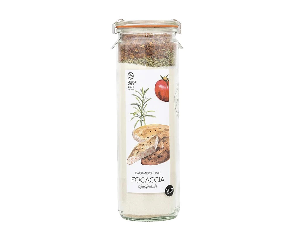 Organic baking mix savory in a jar, best before 12 months