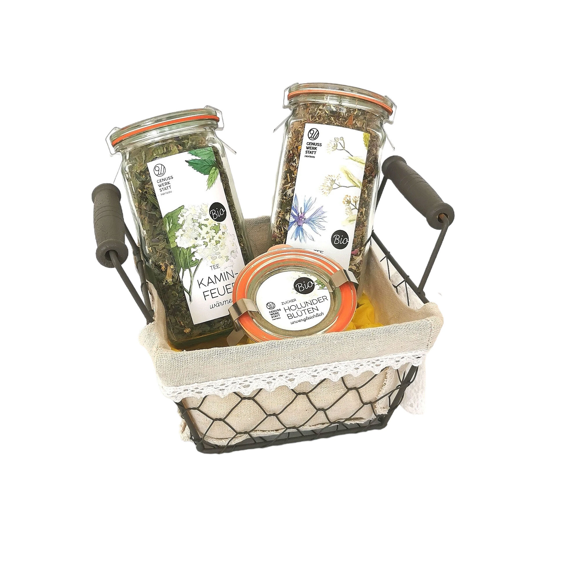 Geschenkset Teeziit in Bioqualität im Chörbli Swiss Made