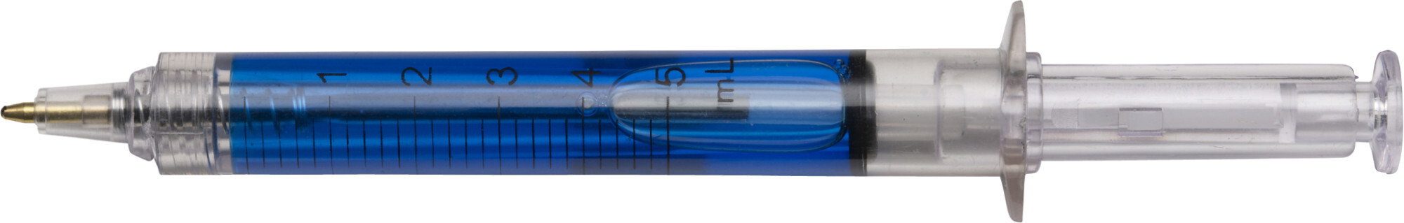 Syringe ballpoint pen with black refill