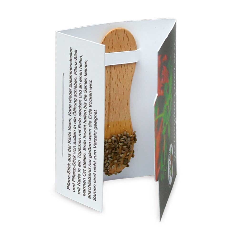 Pflanz-Stick aus Buchenholz mit Kärtchen EU Made