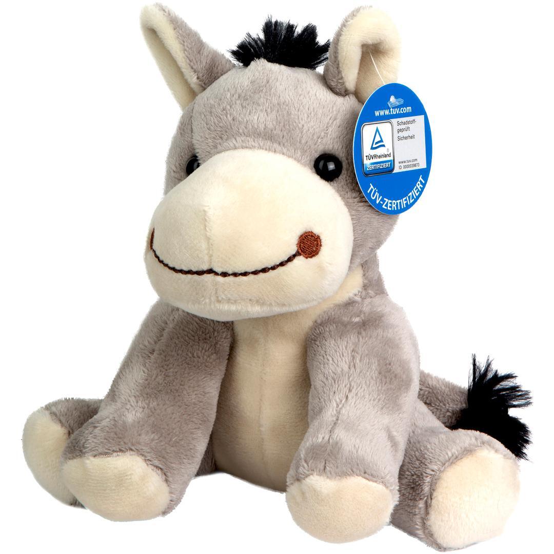 Plush toy donkey 16.5 x 16 x 18 cm