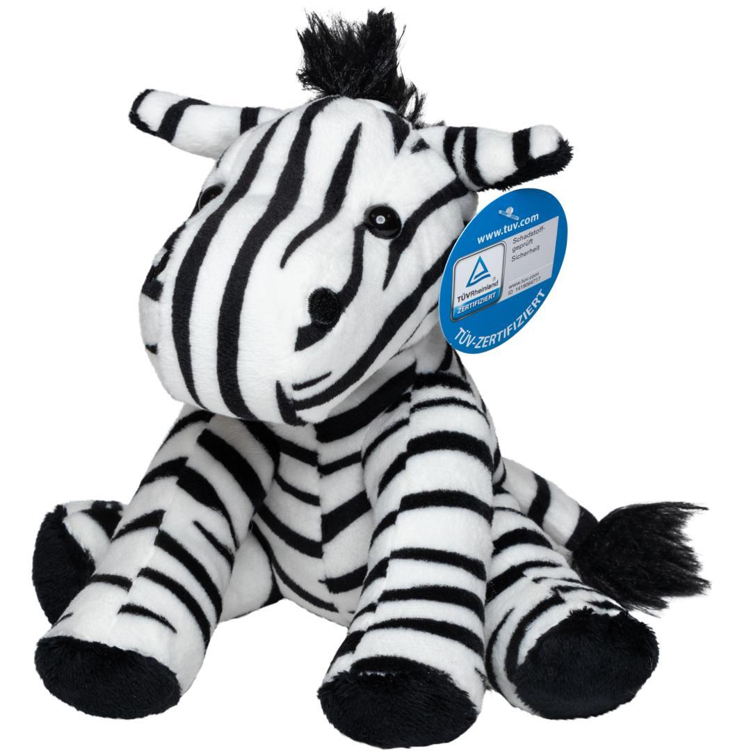 Plush toy zebra 19 x 16 x 16.5 cm