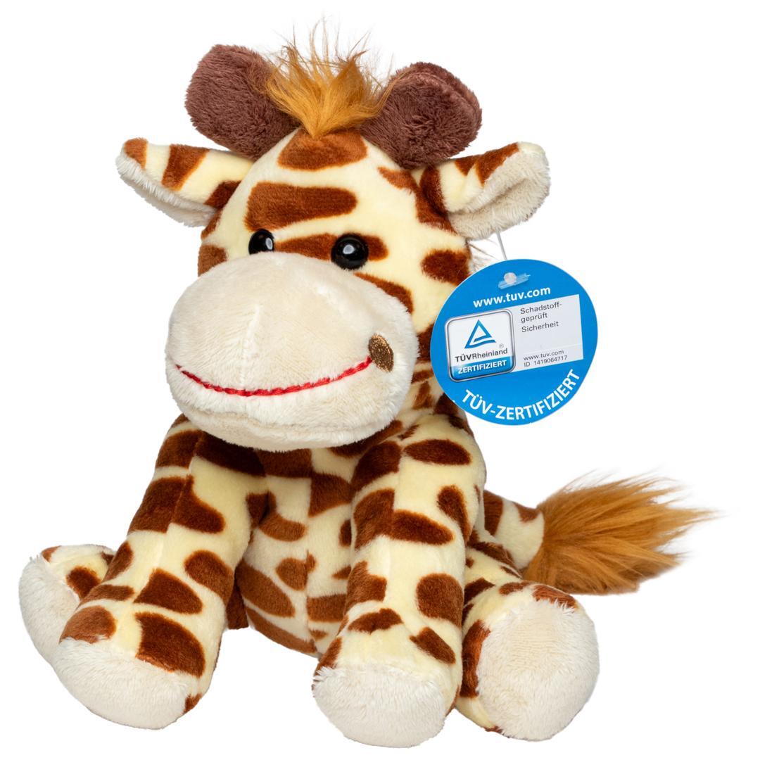 Plush toy giraffe 18.5 x 17.5 x 18.5 cm
