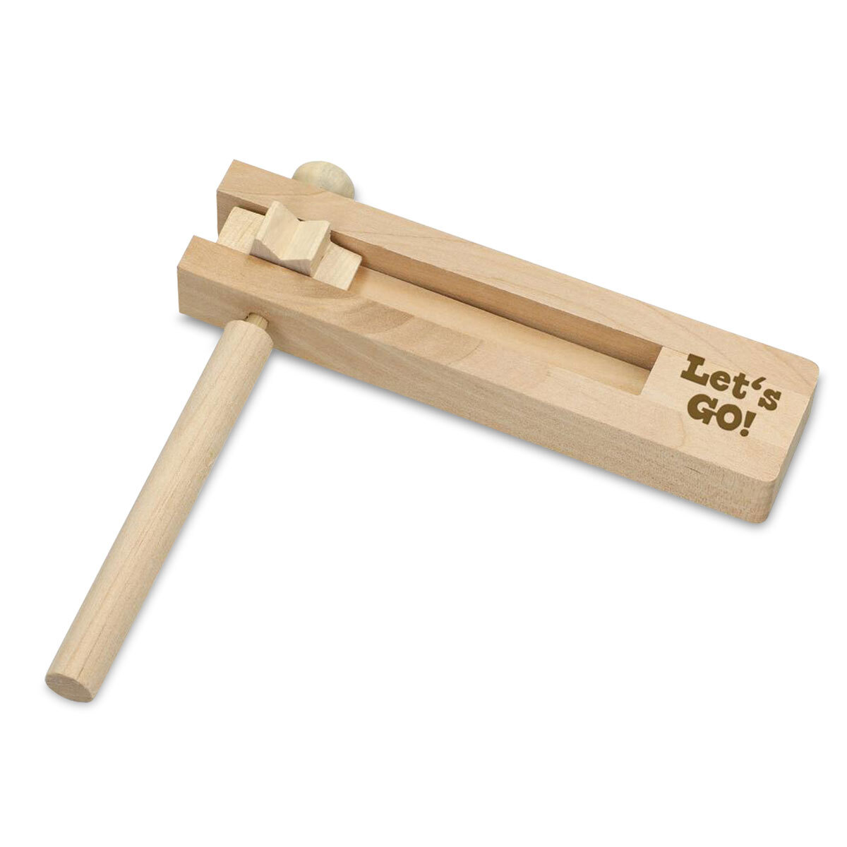 Ratsche aus Holz im natürlichen Look